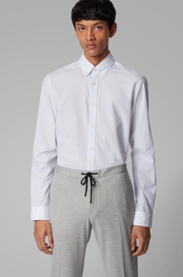 Koszula BOSS Button Down Slim Fit Białe Męskie (Pl62303)